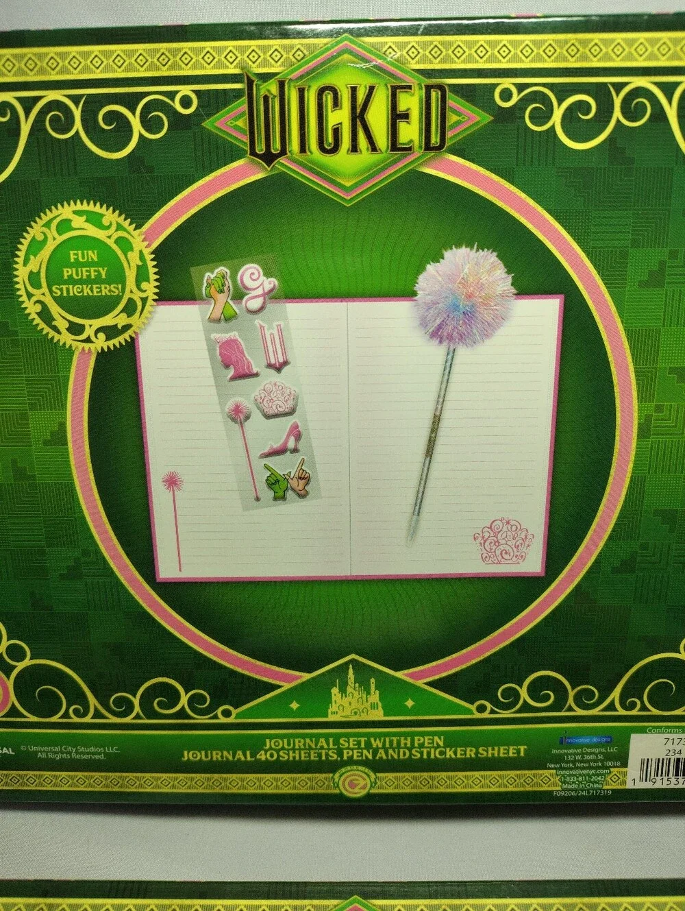 2 SETS Wicked Movie Stationary Elphaba & Glinda Journal Set Pen & Sticker Target